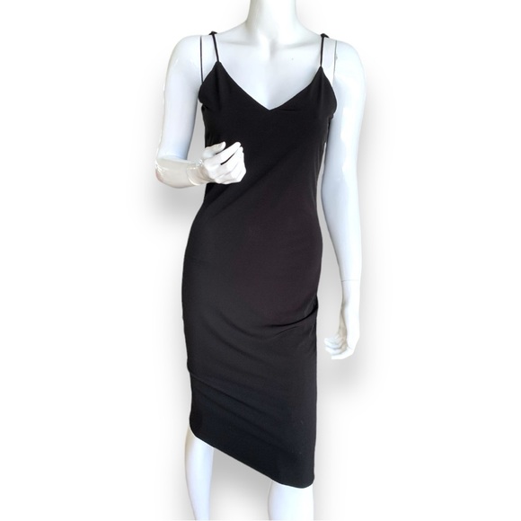AMBIANCE BLACK SPAGHETTI STRAP BODYCON PARTY COCKTAIL DRESS. WOMEN’S SIZ… - Picture 2 of 8